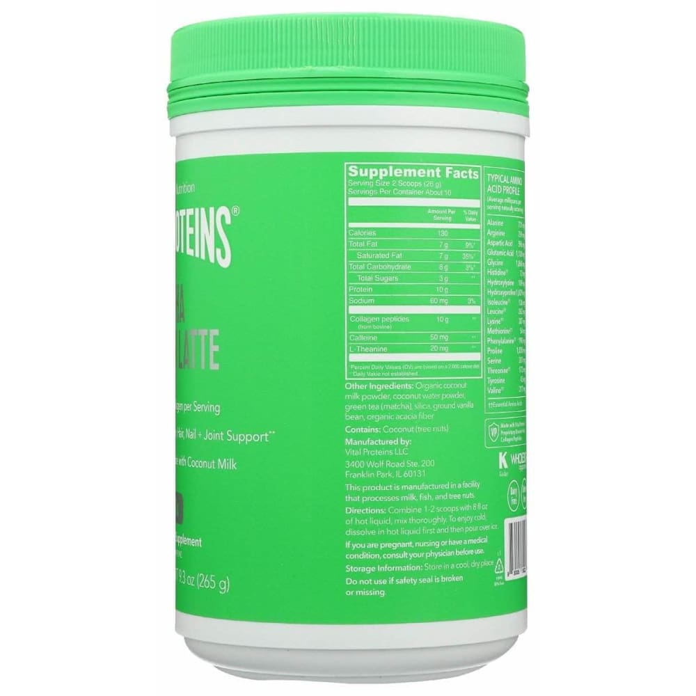 VITAL PROTEINS Vital Proteins Collagen Matcha Latte Vnl, 9.3 Oz