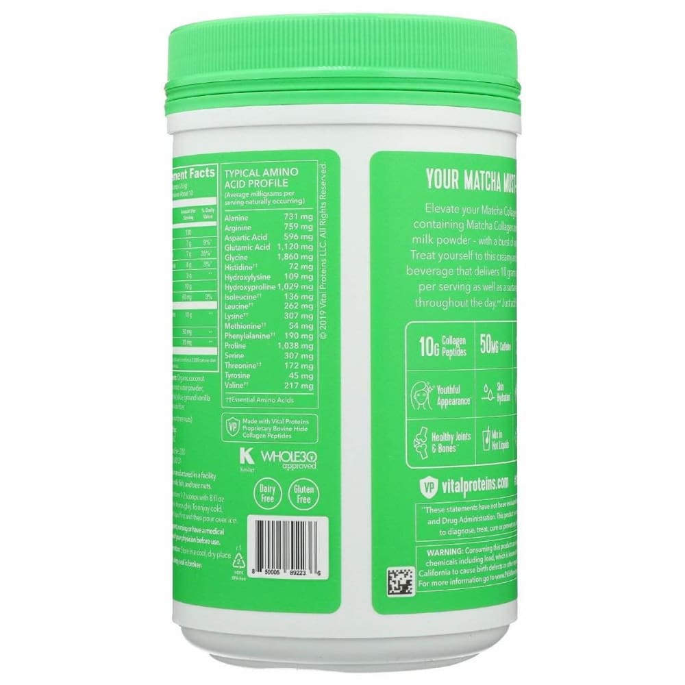 VITAL PROTEINS Vital Proteins Collagen Matcha Latte Vnl, 9.3 Oz