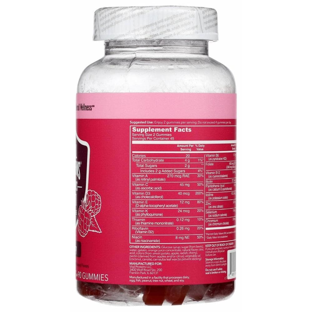 VITAL PROTEINS Health > Vitamins & Supplements VITAL PROTEINS Womens Multivitamin Gummies, 90 pc