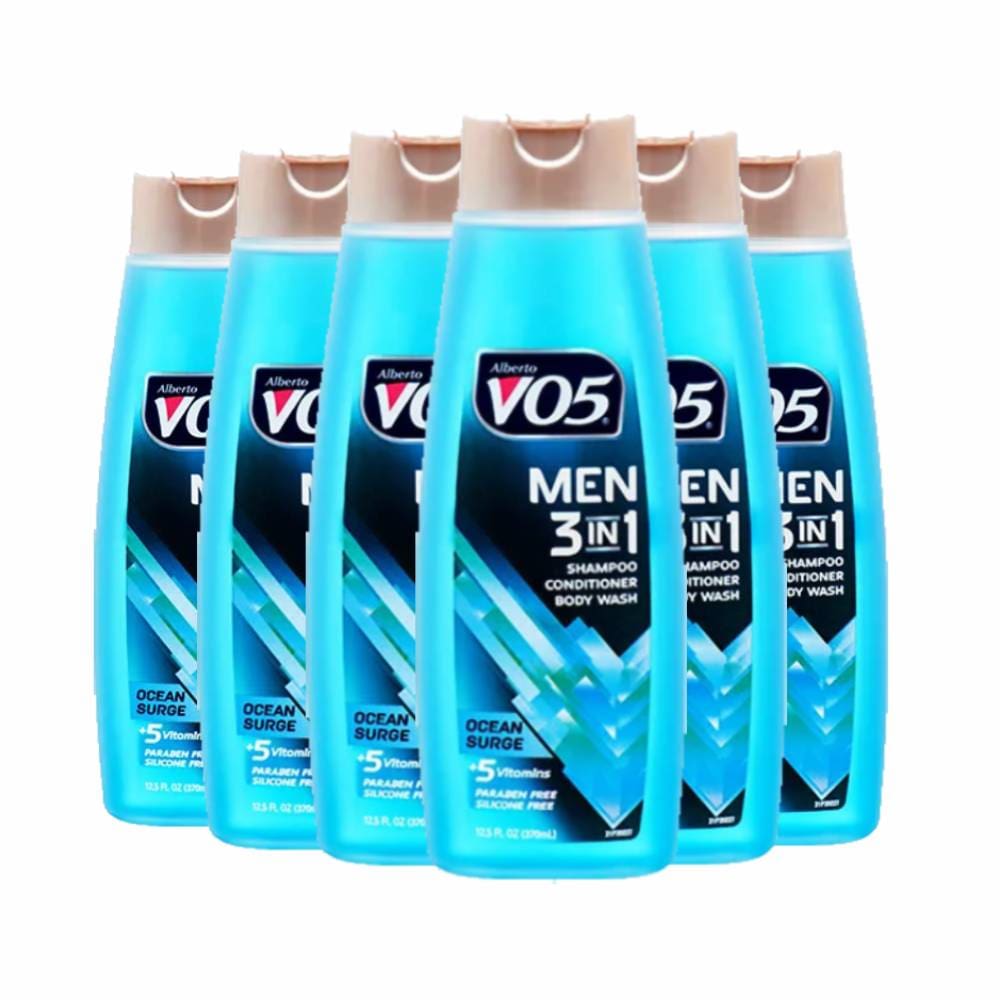 VO5 Ocean Surge 3 in 1 Shampoo- 15oz - 6 Pack - Shampoo & Conditioner & Body Wash - VO5