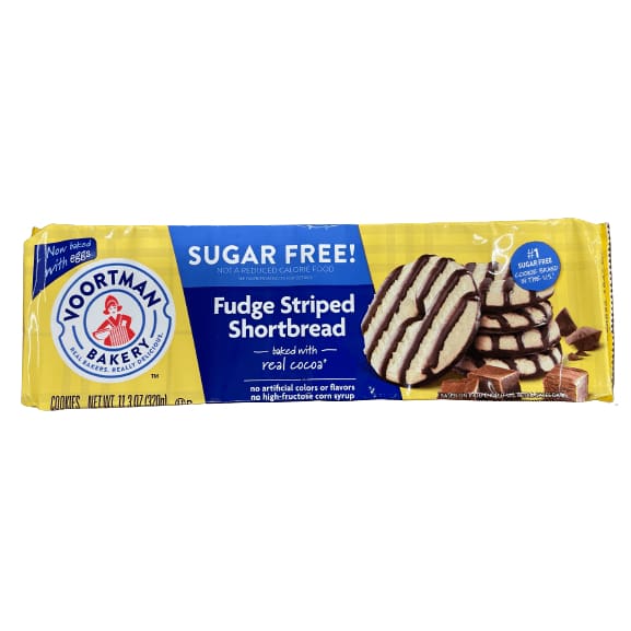 Voortman VOORTMAN Bakery Sugar Free Fudge Striped Shortbread Cookies 11.3 oz