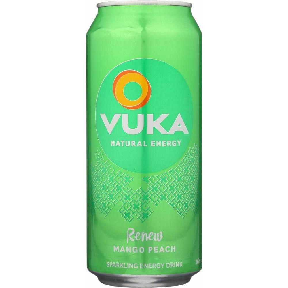Vuka Vuka Energy Drink Renew Mango Peach, 16 oz
