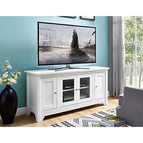 W. Trends 52 Traditional Storage TV Stand for Most TV’s up to 58 - White - Home/Furniture/TV Stands & Media Centers/TV Stands/ - W. Trends