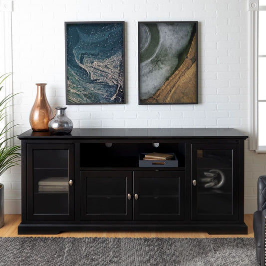 W. Trends W. Trends 70 Highboy Entertainment Center - Black - Home/Furniture/TV Stands & Media Centers/TV Stands/ - W. Trends