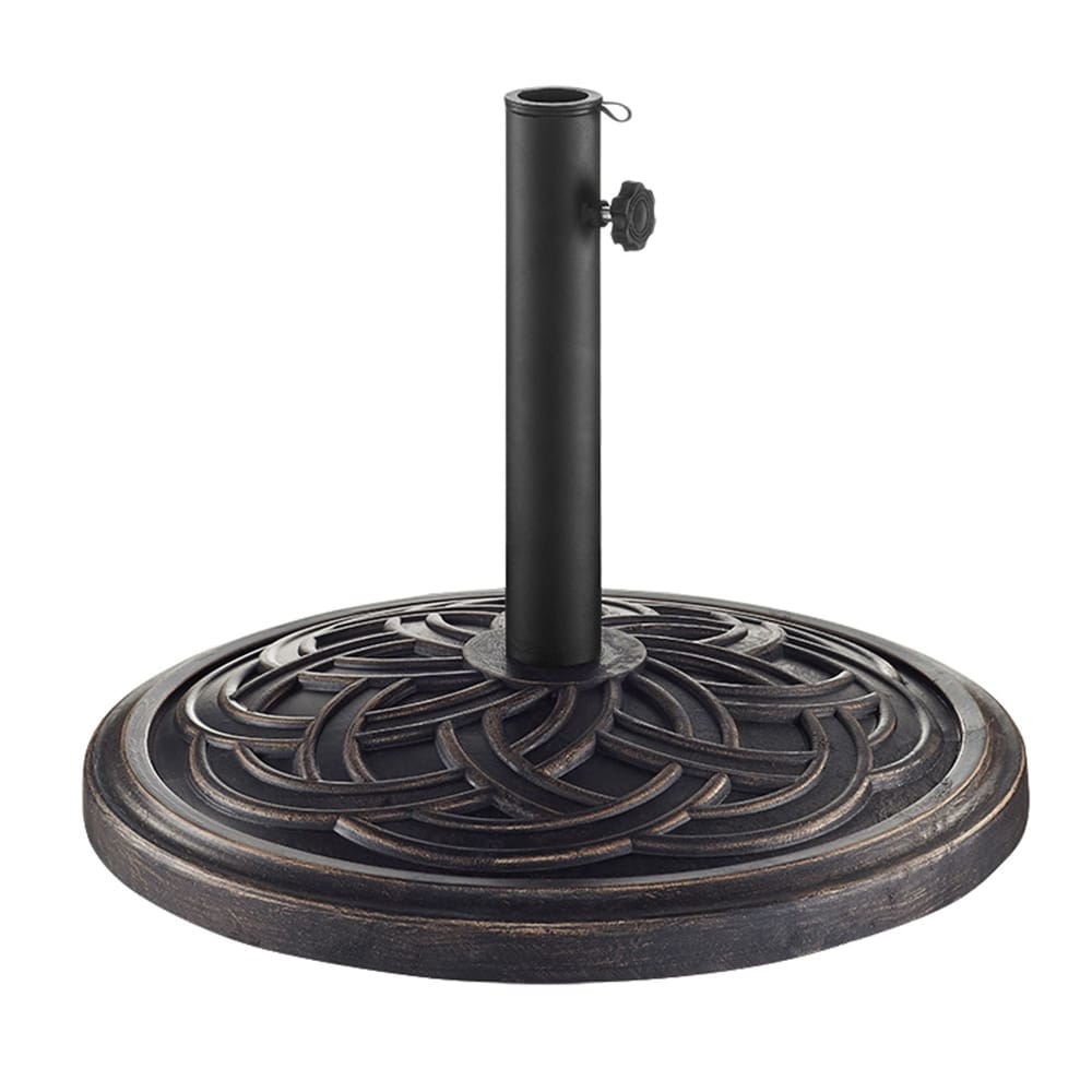 W. Trends Circle Weave Round Umbrella Base - Antique Bronze - W. Trends
