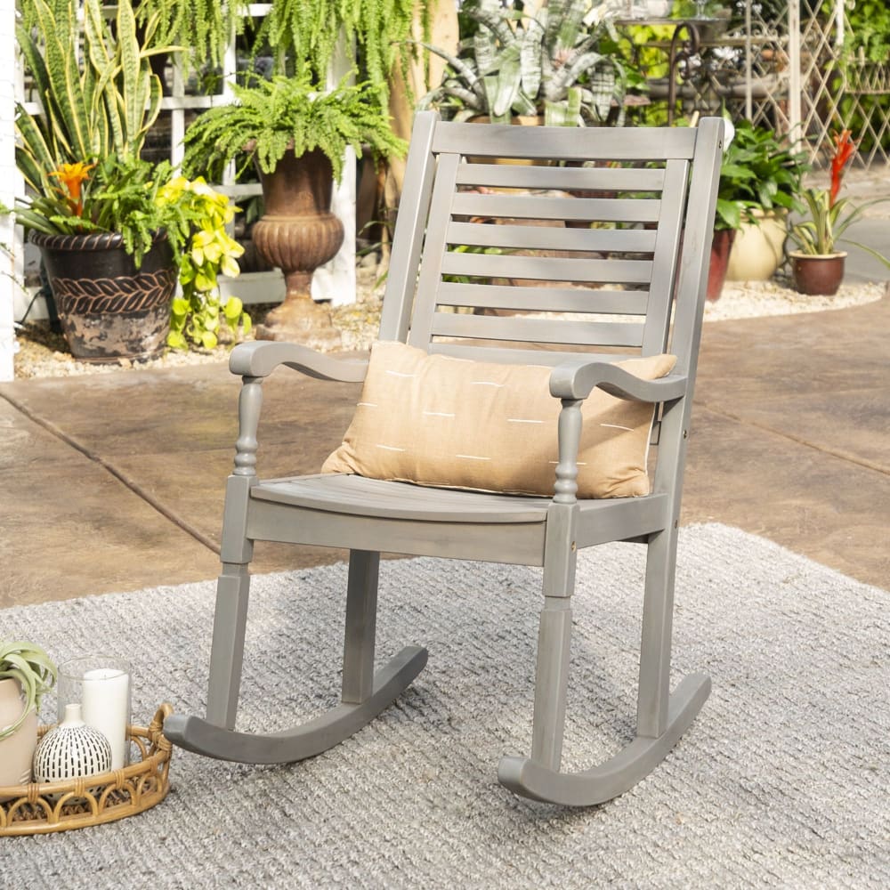 W. Trends W. Trends Outdoor Acacia Wood Rocking Chair - Home/Patio & Outdoor Living/Patio Furniture/Rocking Chairs & Gliders/ - W. Trends