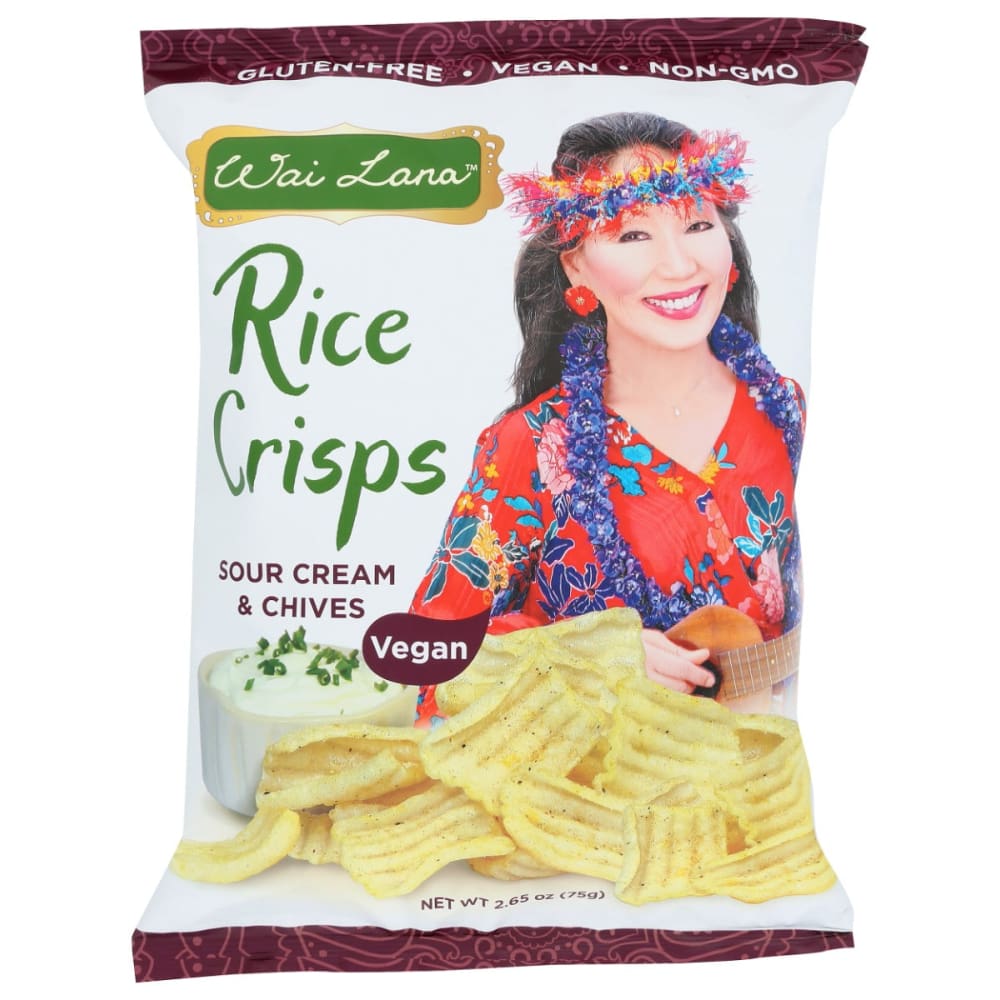 WAI LANA: Rice Crisps Sour Cream Chives 2.65 oz (Pack of 5) - WAI LANA