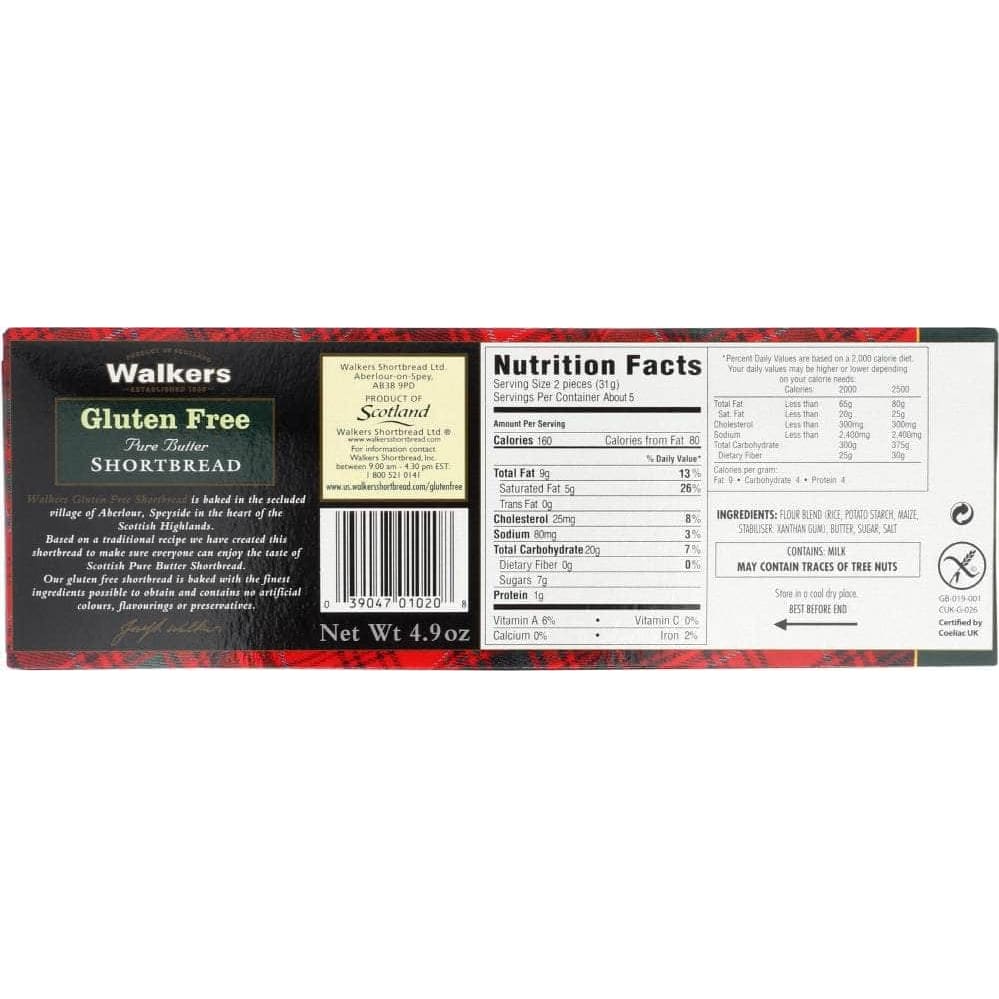 Walkers Walkers Gluten Free Shortbread Rounds, 4.9 oz