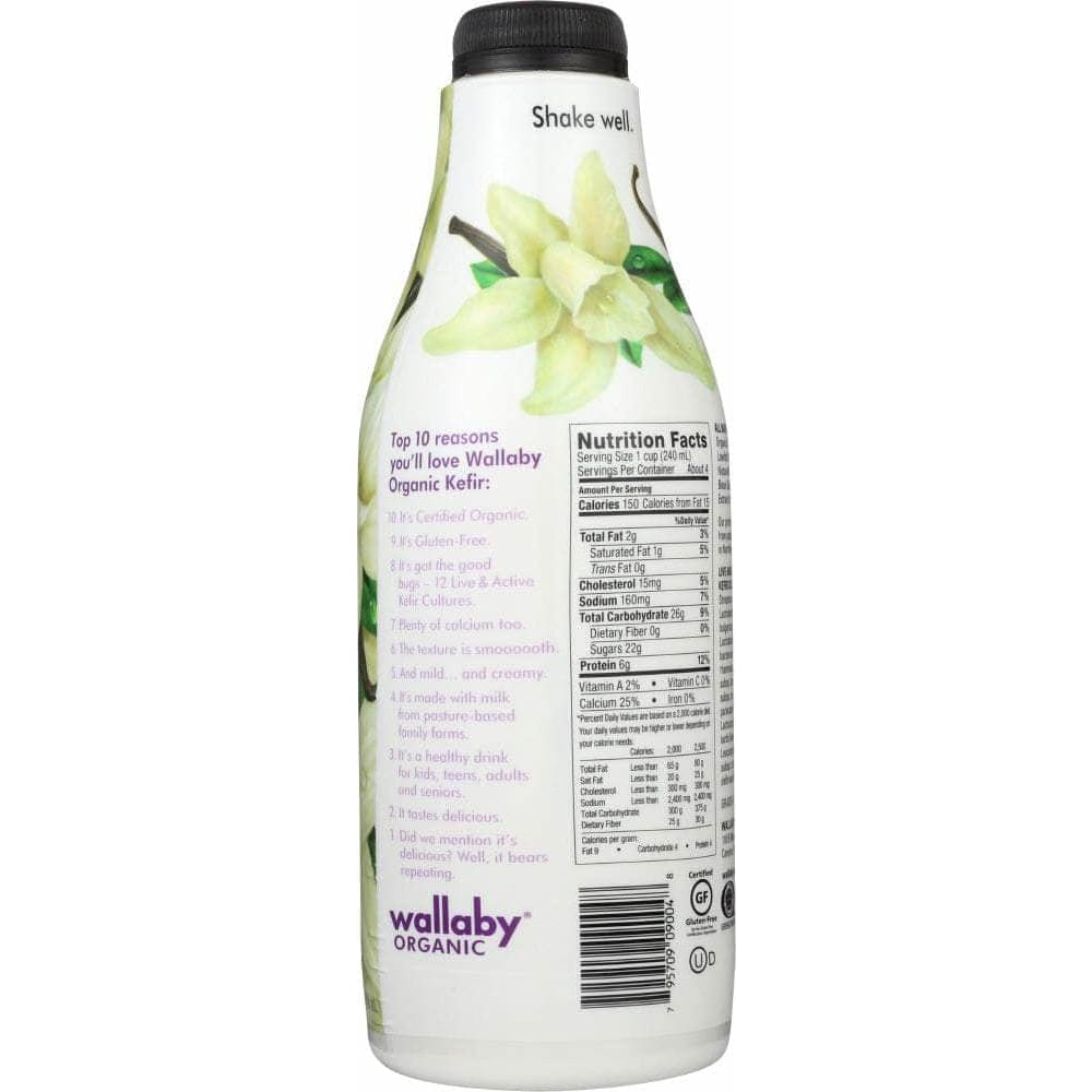 Wallaby Organic Wallaby Organic Aussie Kefir Lowfat Vanilla, 32 oz