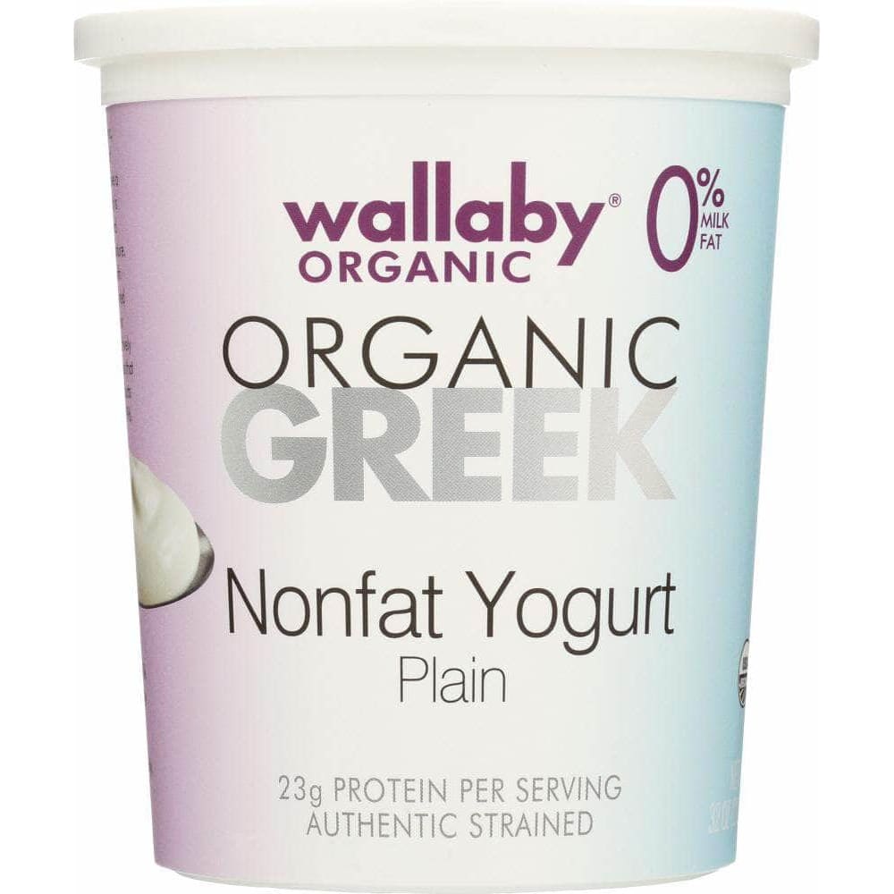 Wallaby Organic Wallaby Yogurt Greek Non Fat Plain, 32 oz
