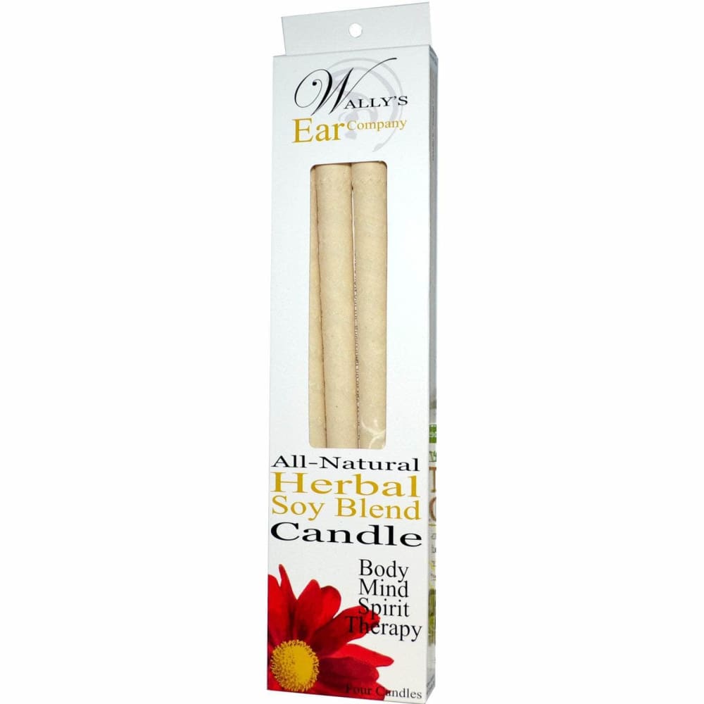 Wallys Natural Wally's Natural Products Herbal Soy Blend Ear Candle, 4 Candles