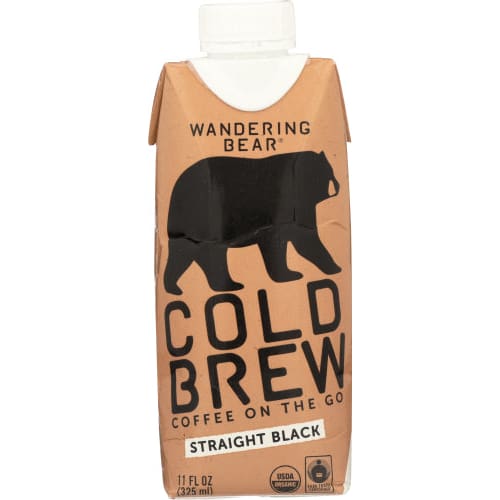 WANDERING BEAR COFFEE: Coffee Cold Brew Black 11 fo (Pack of 5) - Beverages > Coffee Tea & Hot Cocoa - WANDERING BEAR COFFEE