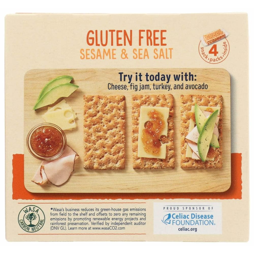 WASA Grocery > Snacks > Crackers > Crispbreads & Toasts WASA Gluten Free Sesame and Sea Salt, 6.1 oz