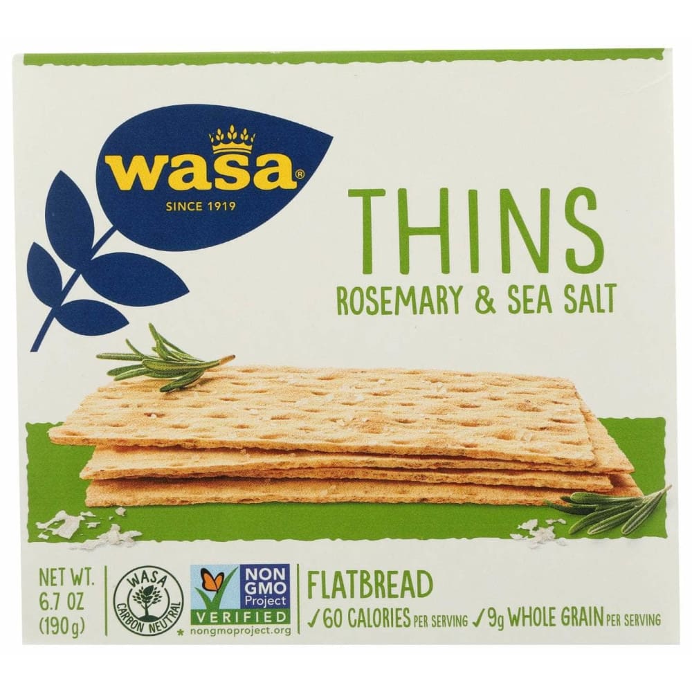 WASA Grocery > Snacks > Crackers > Crackers Snack & Sandwich WASA Thins Rosemary & Salt, 6.7 oz