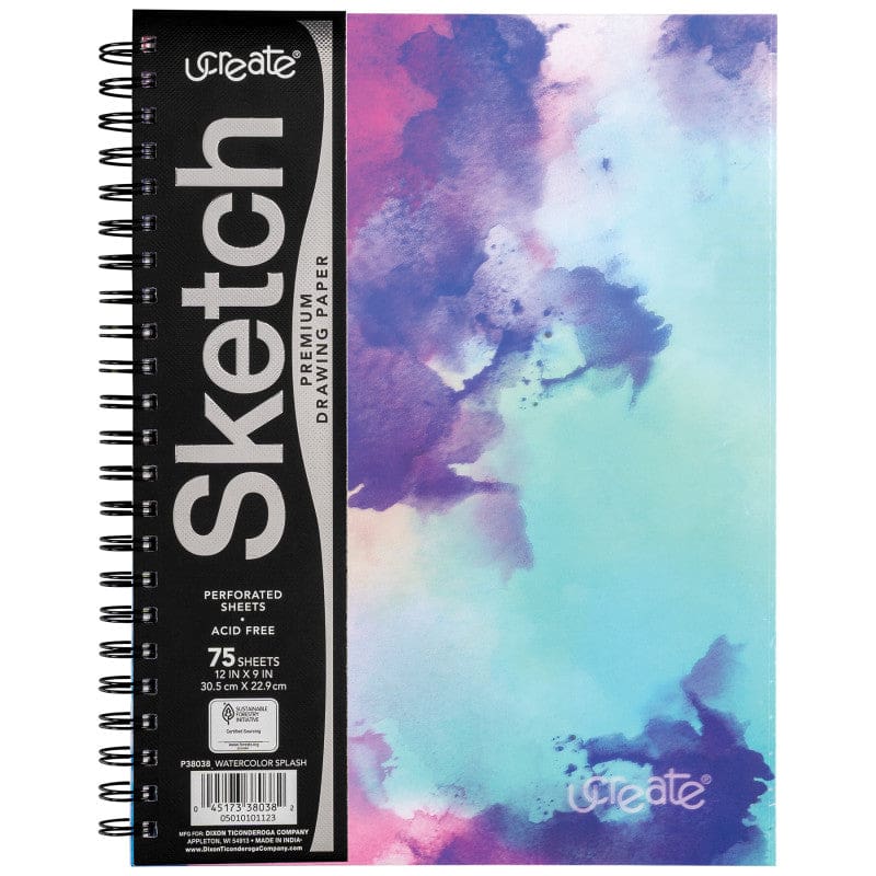 Watercolor Poly Sketch Book 12X9 Unruled (Pack of 6) - Sketch Pads - Ucreate