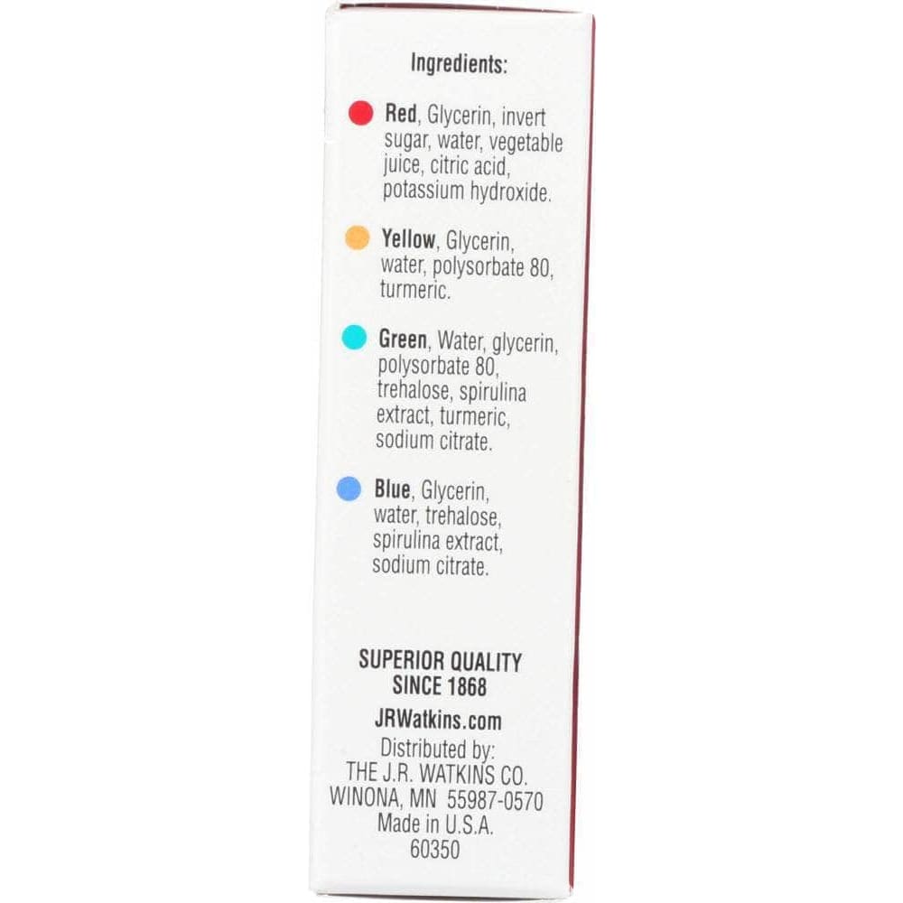 Watkins Watkins FOOD COLORING ASSRTD 4PK (1.200 FO)