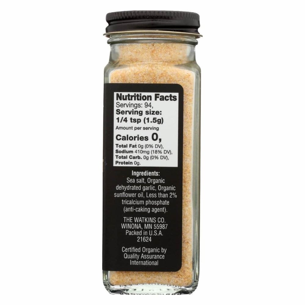 WATKINS Watkins Salt Garlic Org, 4.97 Oz