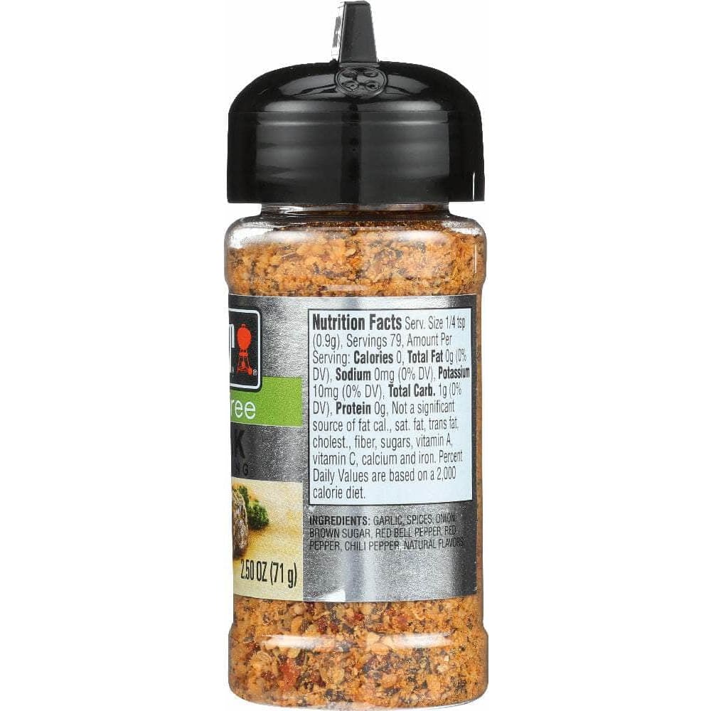 Weber Weber Salt Free Steak Seasoning, 2.5 oz