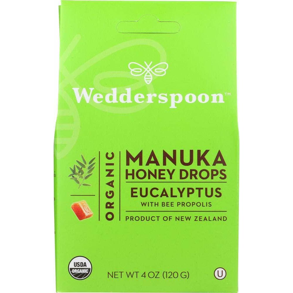 WEDDERSPOON Wedderspoon Organic Manuka Honey Drops Eucalyptus, 4 Oz
