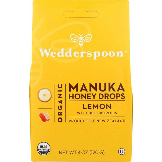 WEDDERSPOON Wedderspoon Organic Manuka Honey Drops Lemon, 4 Oz