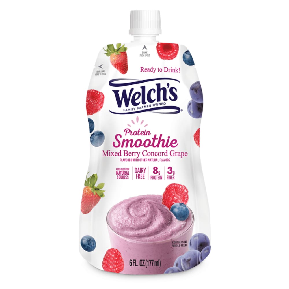 Welchs Grocery > Beverages > Juices WELCH'S: Mixed Berry Concord Grape Protein Smoothie, 6 oz