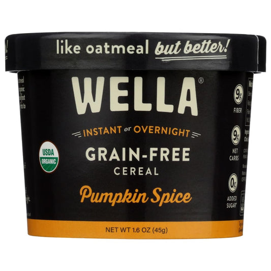 WELLA: Grain Free Cereal Pumpkin Spice Cup 1.6 oz (Pack of 5) - Breakfast > Breakfast Foods - WELLA