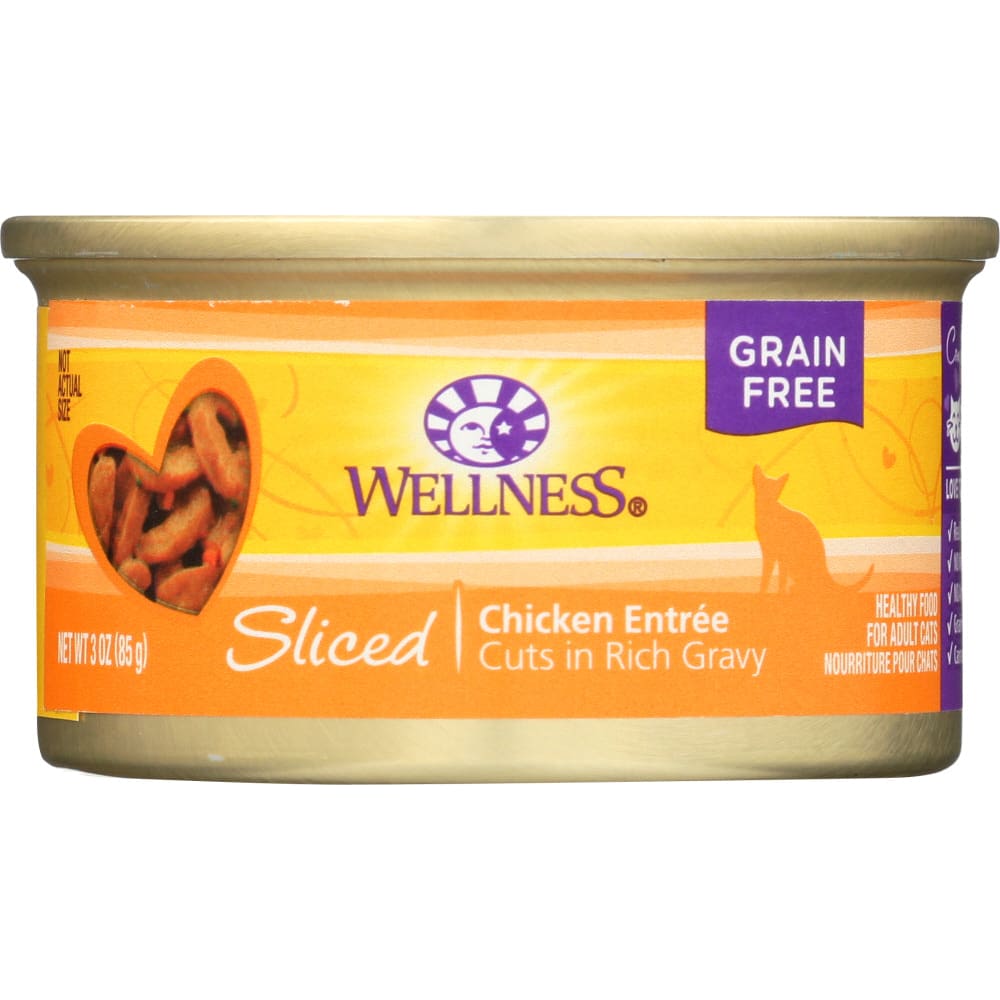 WELLNESS: Cat Food Can Sliced Chicken 3 oz (Pack of 6) - Grocery > Natural Snacks > Snacks - WELLNESS