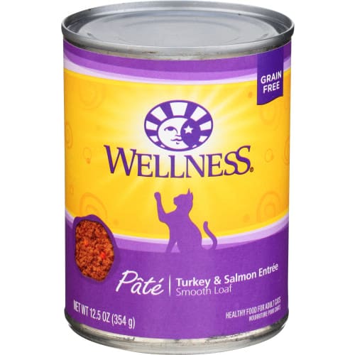 WELLNESS: Cat Food Turkey Salmon 12.5 oz (Pack of 4) - Pet > Cat > Cat Food - WELLNESS