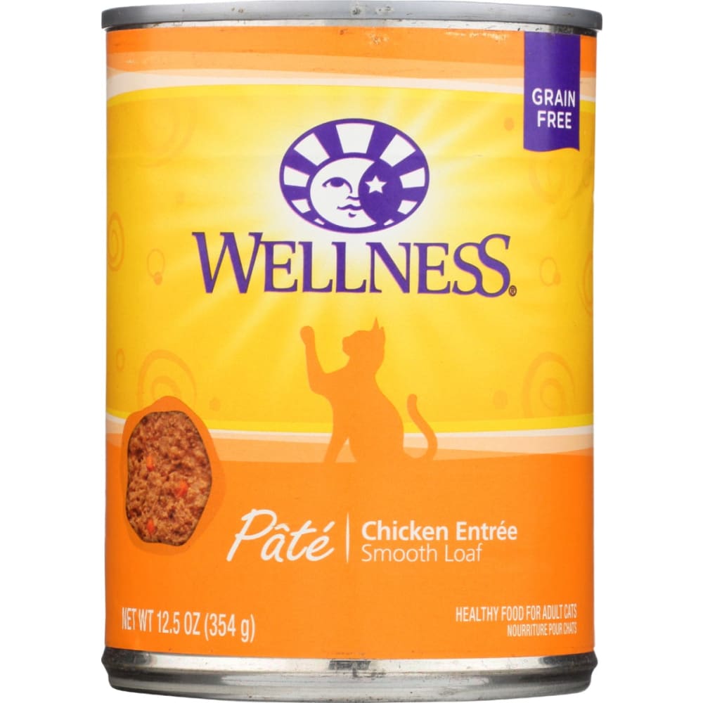 WELLNESS: Chicken Entree Smooth Loaf Cat Food 12.5 oz (Pack of 4) - Pet > Cat > Cat Food - WELLNESS