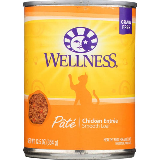 WELLNESS: Chicken Entree Smooth Loaf Cat Food 12.5 oz (Pack of 4) - Pet > Cat > Cat Food - WELLNESS