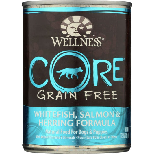 WELLNESS: Core Whitefish Salmon Herring Formula Dog Food 12.5 oz (Pack of 5) - Pet > Dog > Dog Food - WELLNESS