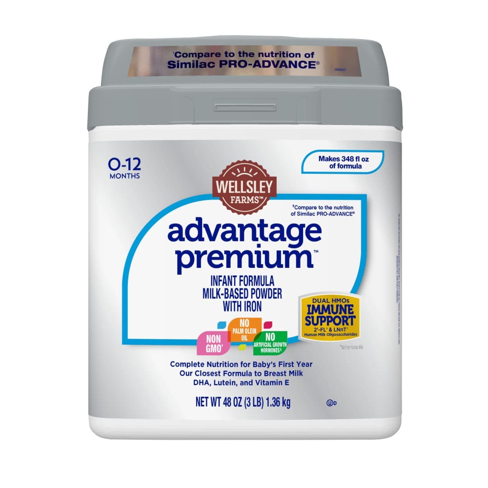 Wellsley Farms Advantage Premium Infant Formula Milk Based Powder with Iron 48 oz. - Home/Baby & Kids/Baby Food & Formula/Baby Formula/ -