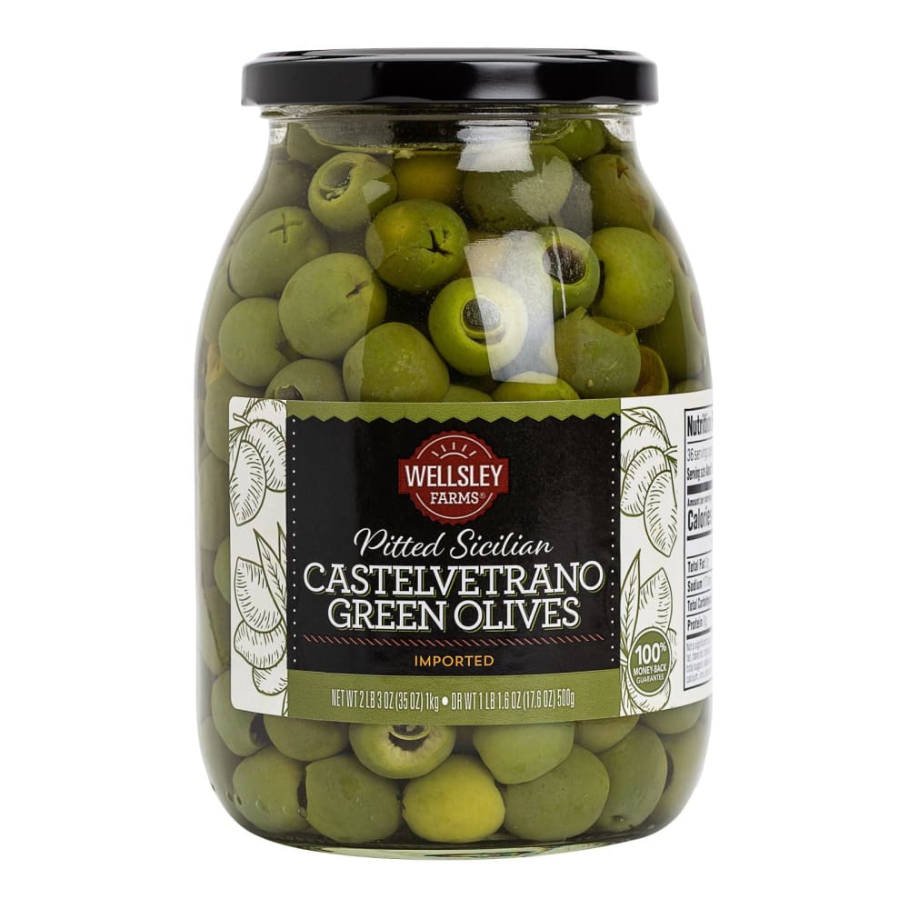 Wellsley Farms Castelvetrano Pitted Sicilian Green Olives 35.3 oz. - Wellsley Farms