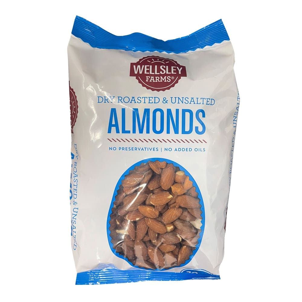 Wellsley Farms Dry Roasted & Unsalted Almonds 2.5 lbs. - Wellsley