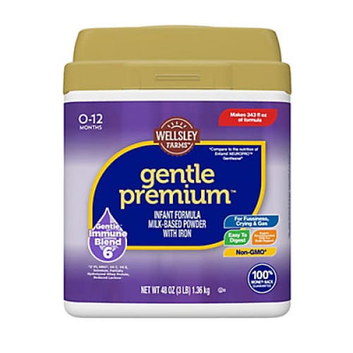 Wellsley Farms Gentle Premium Infant Formula 48 oz. - Home/Baby & Kids/Baby Food & Formula/Baby Formula/ - Wellsley Farms