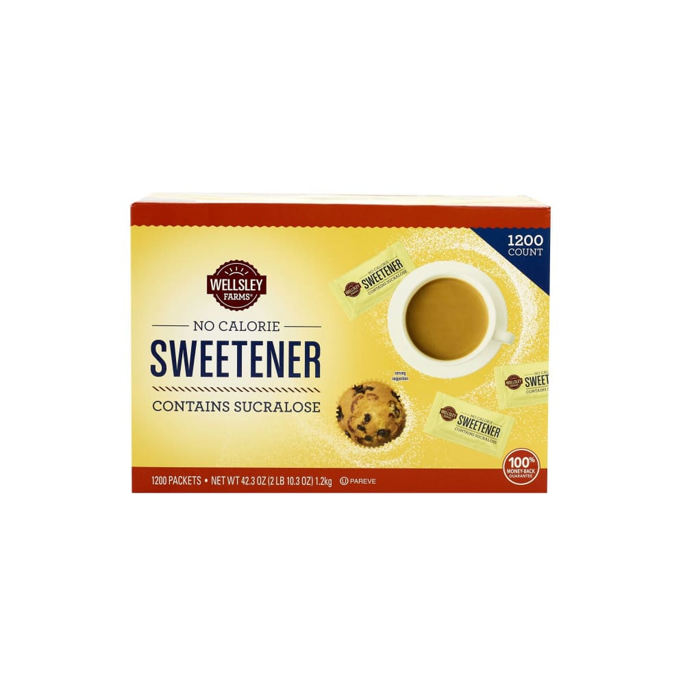 Wellsley Farms Wellsley Farms No Calorie Yellow Sweetener 1200 pk. - Home/Health & Beauty/Weight Loss & Nutrition/ - Wellsley Farms