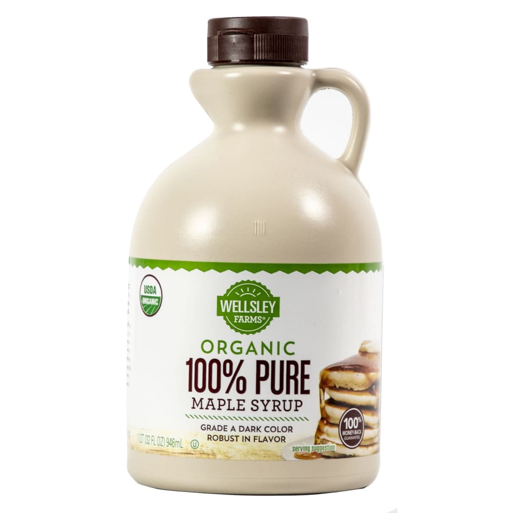 Wellsley Farms Wellsley Farms Organic Grade A Dark Maple Syrup 32 oz. - Home/Grocery Household & Pet/Canned & Packaged Food/Breakfast