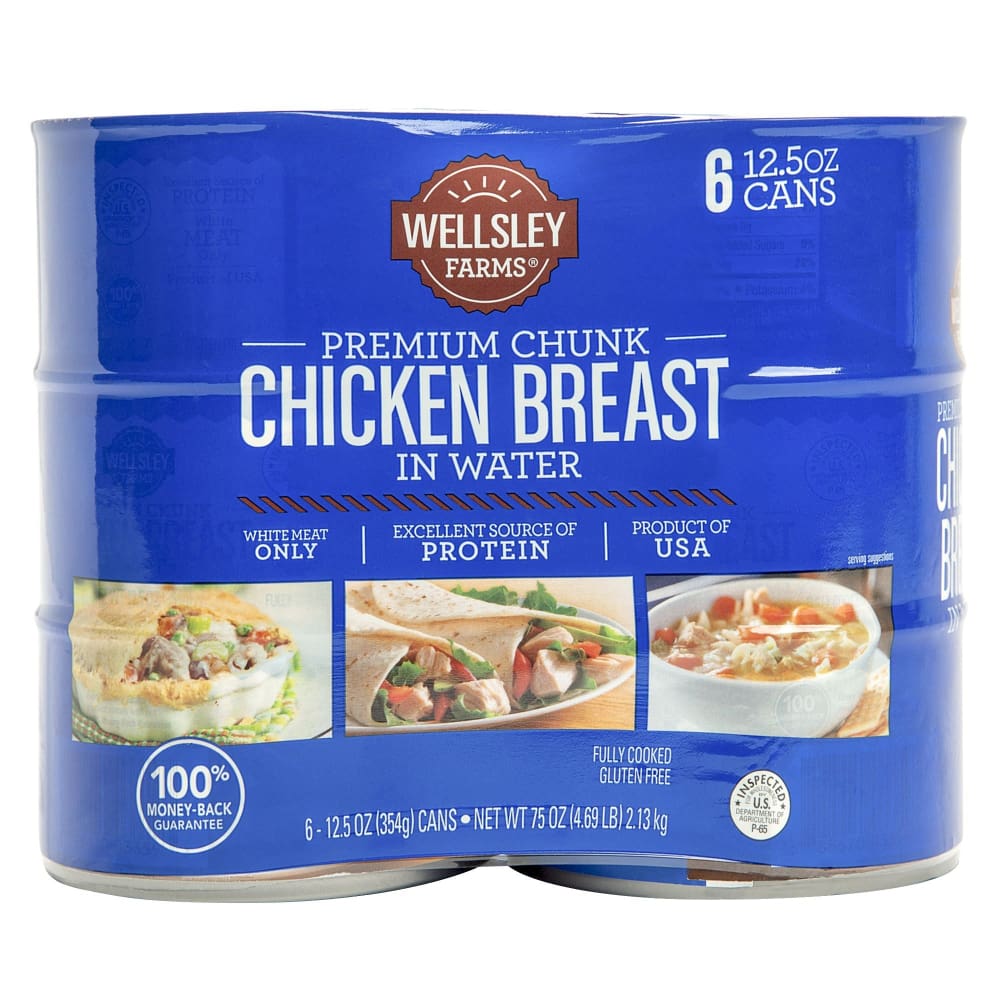 Wellsley Farms Premium Chunk Chicken Breast in Water, 6 ct./12.5 oz