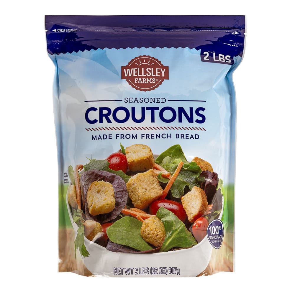 Wellsley Farms Seasoned Croutons 2 lbs. - Home/Grocery Household & Pet/Canned & Packaged Food/Sauces Condiments & Dressings/Salad Dressing &