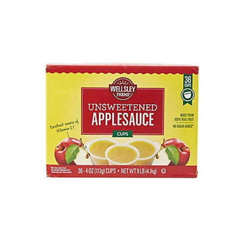 Wellsley Farms Unsweetened Applesauce Cups 36 ct. - Home/Seasonal/Holiday/Hanukkah/ - Wellsley Farms