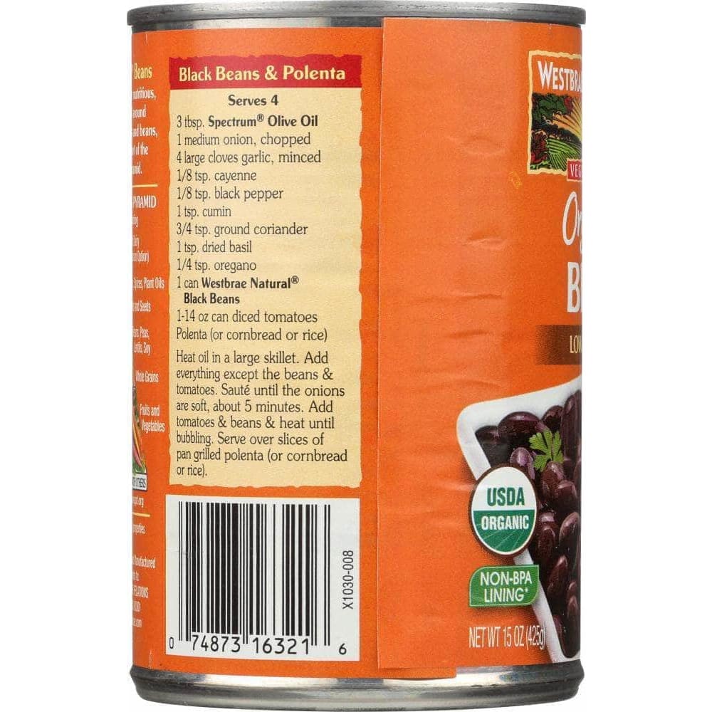 Westbrae Westbrae Natural Vegetarian Organic Black Beans, 15 oz
