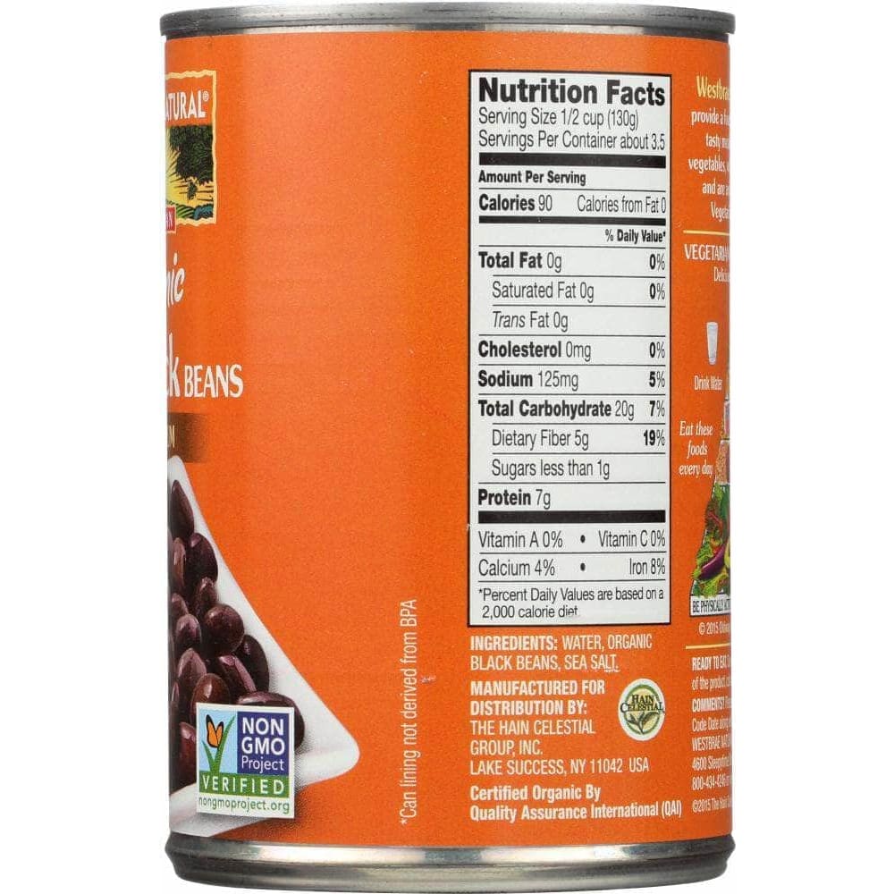Westbrae Westbrae Natural Vegetarian Organic Black Beans, 15 oz