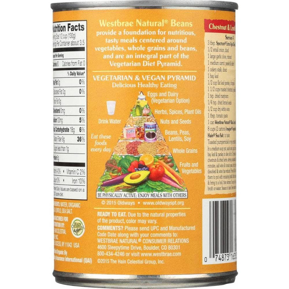 Westbrae Westbrae Organic Black Lentils, 15 oz