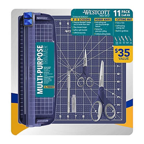 Westcott 11-Pc. Craft Kit - Blue - Home/Office & School Supplies/General Supplies/Arts Crafts & Sewing/ - Westcott