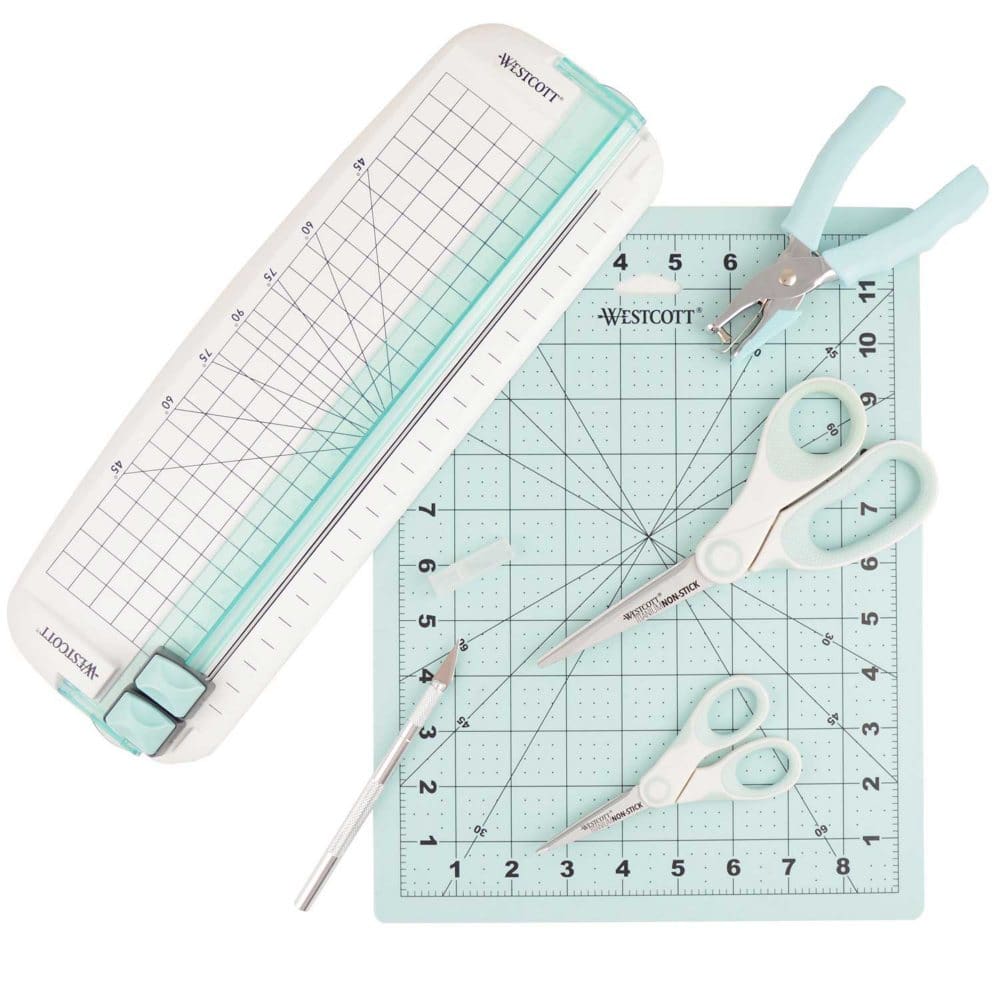 Westcott Paper Crafting Set (9pc. Blue and White) - Arts & Crafts - Westcott