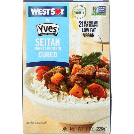 Westsoy Westsoy Seitan Cubed Wheat Protein, 8 oz