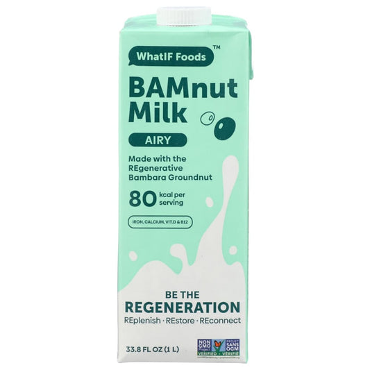 WHATIF FOODS: Airy Bamnut Milk 33.8 fo (Pack of 4) - Grocery > Beverages > Milk & Milk Substitutes - WHATIF FOODS