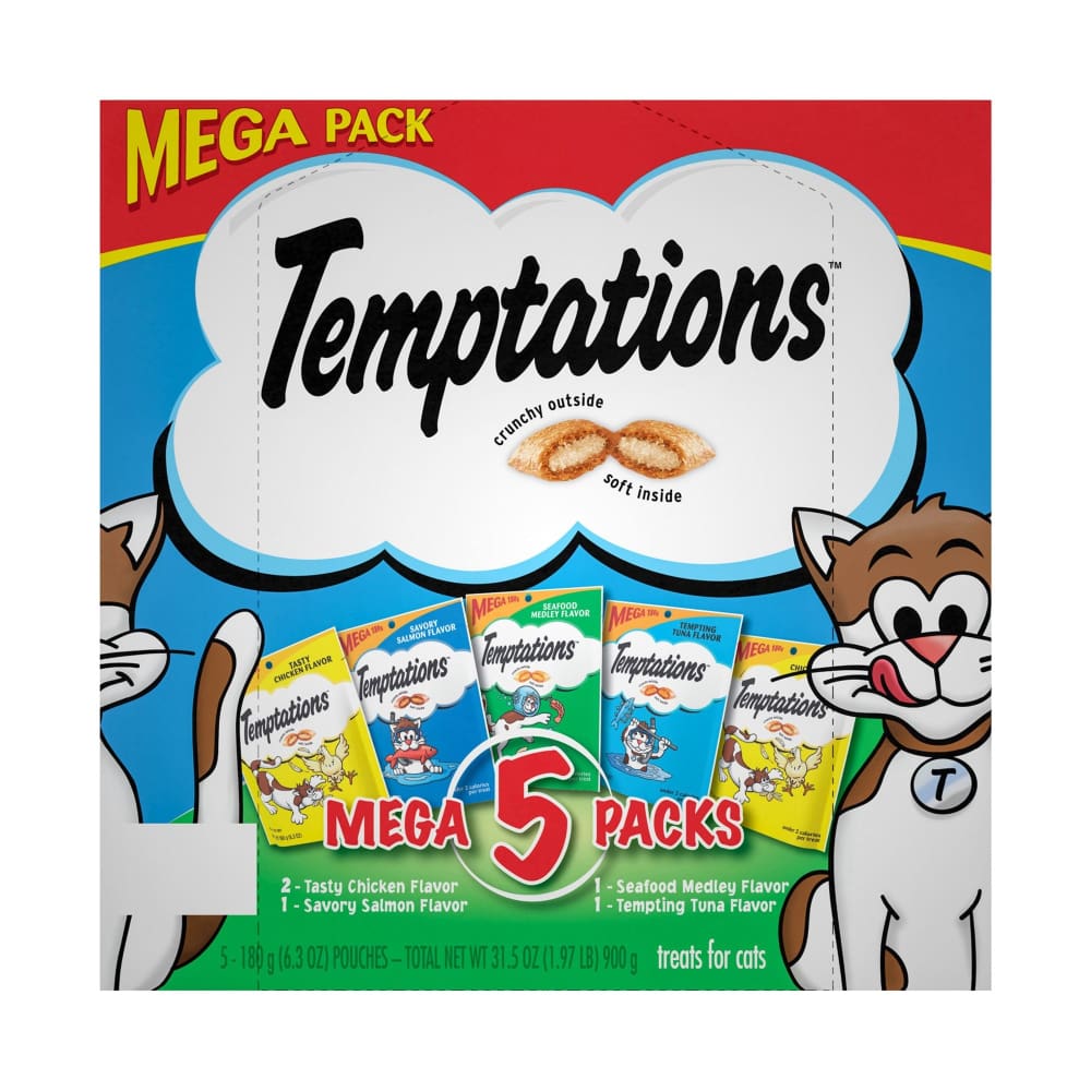 Whiskas Temptations Cat Treats Mega Pack 5 ct./6.3 oz. - Whiskas