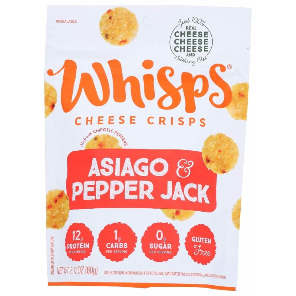 WHISPS WHISPS Cheese Crisps Asiago And Pepper Jack, 2.12 oz