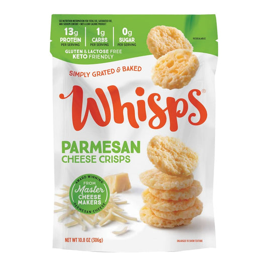 Whisps Whisps Parmesan Cheese Crisps 10.8 oz. - Home/Grocery Household & Pet/Canned & Packaged Food/Snacks/Salty Snacks/ - Whisps